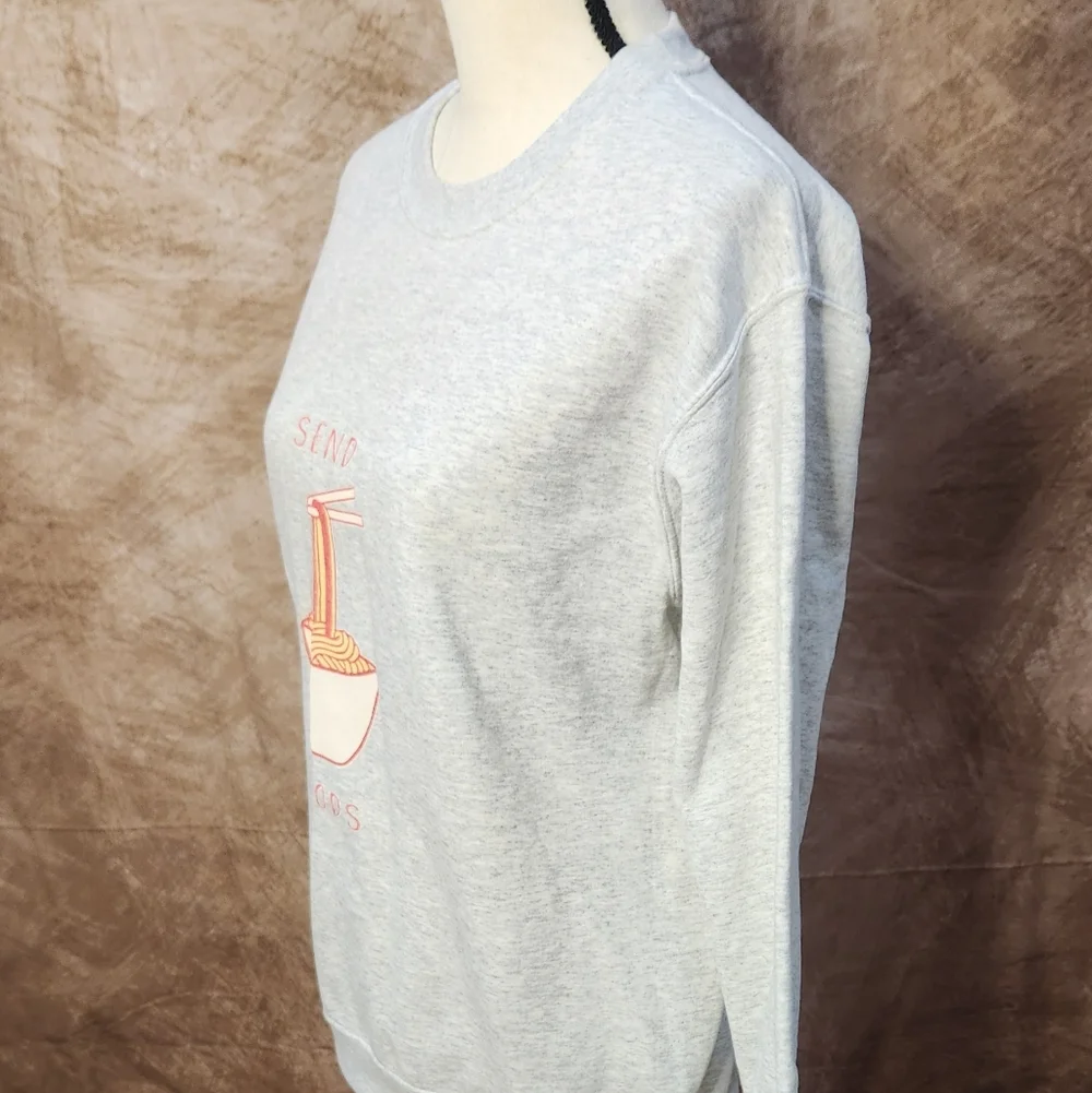 “Send Noods” Ramen Graphic Sweatshirt – Size S